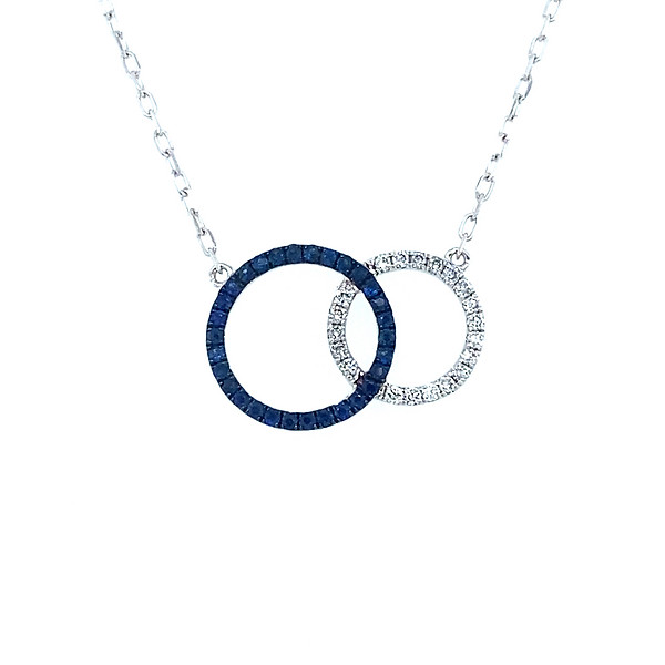 Sapphire Double Circle Pendant