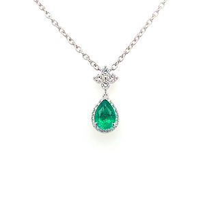 Emerald and Diamond Pendant