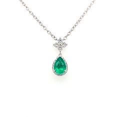 Emerald and Diamond Pendant