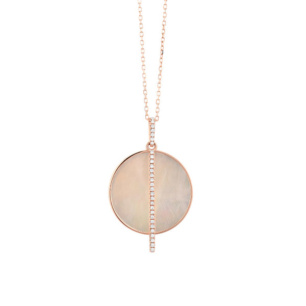 Mother of Pearl and Diamond Pendant