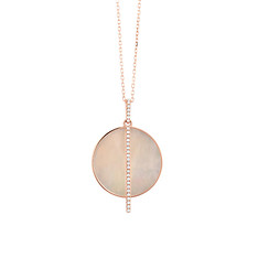 Mother of Pearl and Diamond Pendant
