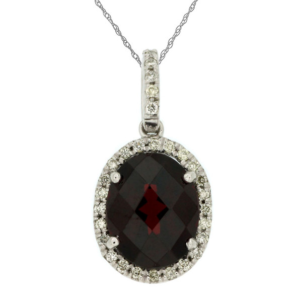 Garnet and Diamond Pendant