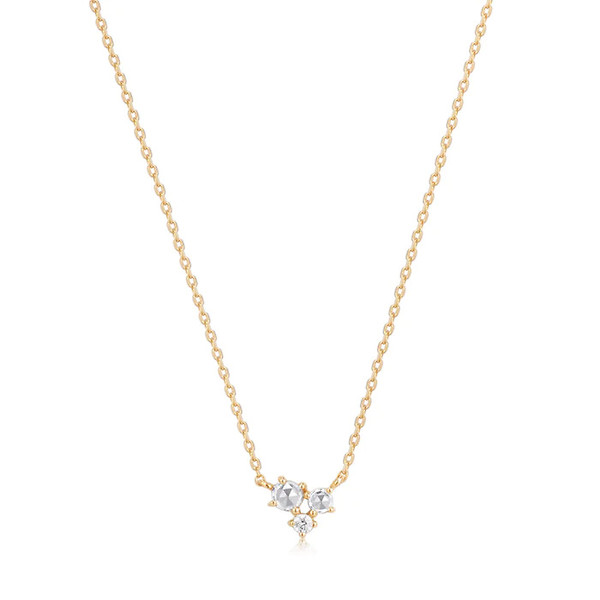 Aurelie Gi Rose Cut White Sapphire Norma Necklace