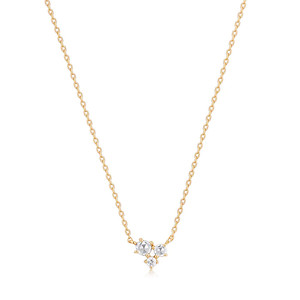 Aurelie Gi Rose Cut White Sapphire Norma Necklace