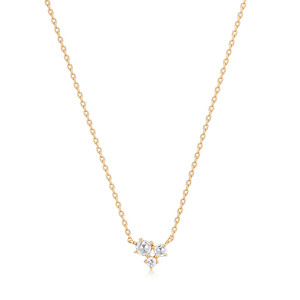 Aurelie Gi Rose Cut White Sapphire Norma Necklace