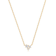 Aurelie Gi Rose Cut White Sapphire Norma Necklace