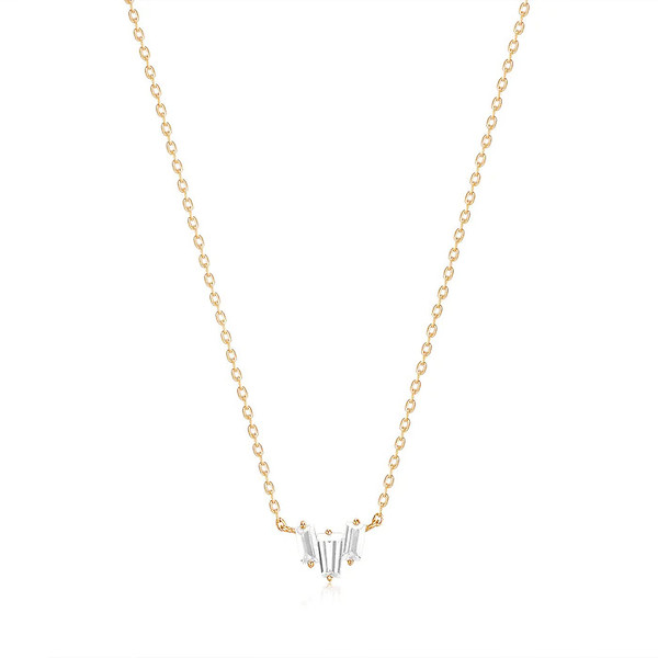 Aurelie Gi Jaci White Sapphire Necklace