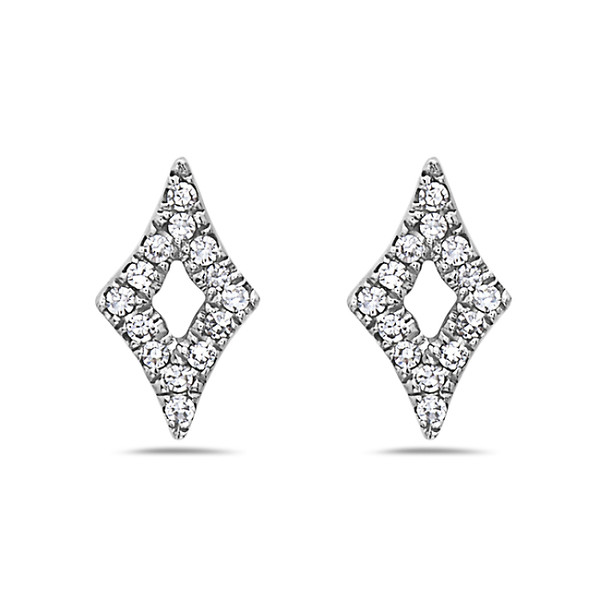 Diamond Shaped Stud Earrings