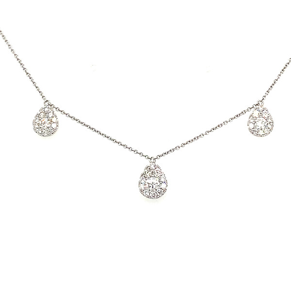 Diamond Cluster Station Necklace