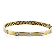 Diamond Cluster Bangle Bracelet