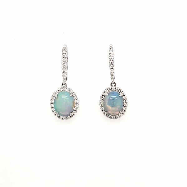 Opal and Diamond Earrings