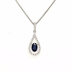 Sapphire and Diamond Pendant