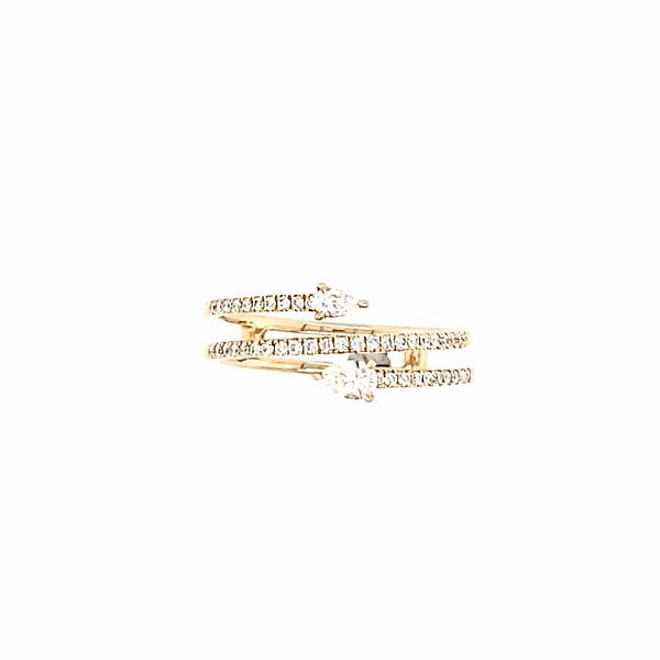Pear and Round Diamond Band