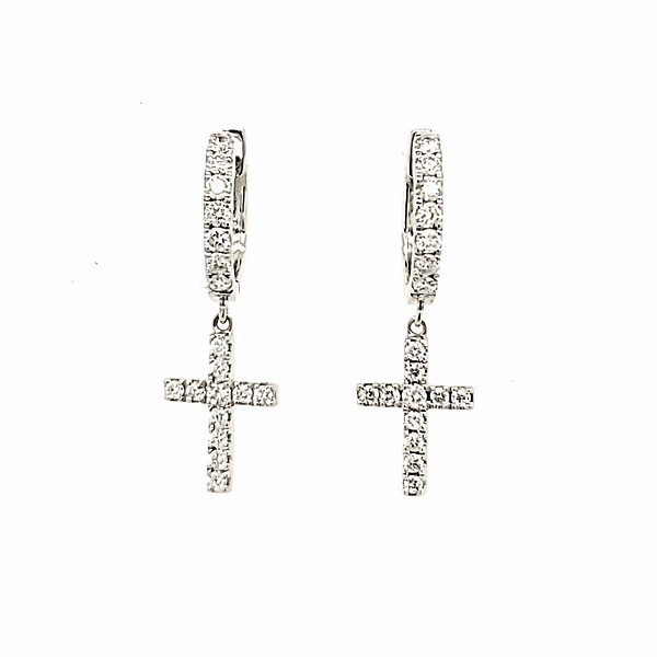 Diamond Cross Earrings