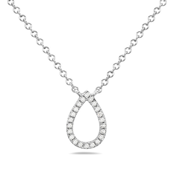 Open Pear Shape Diamond Necklace