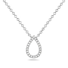 Open Pear Shape Diamond Necklace