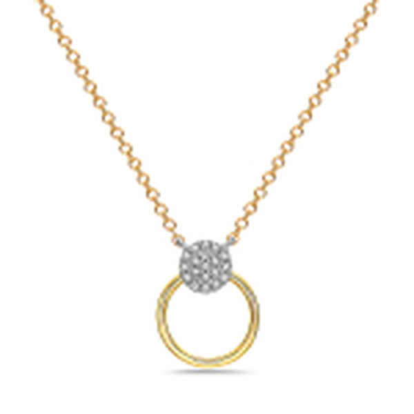 Pave' Diamond Circle Pendant