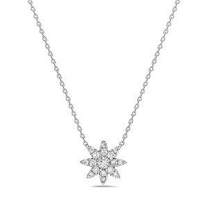 Diamond Flower Necklace