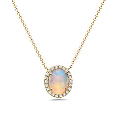 Opal and Diamond Necklace