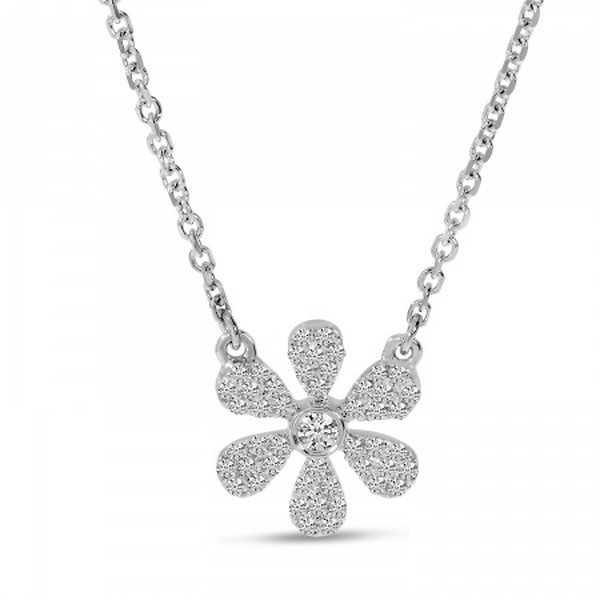 Diamond Flower Necklace