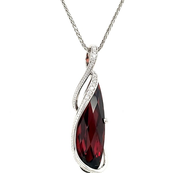 Garnet and Diamond Pendant