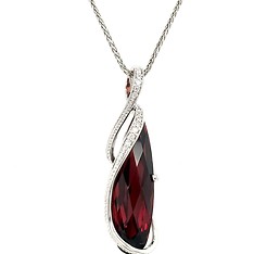 Garnet and Diamond Pendant