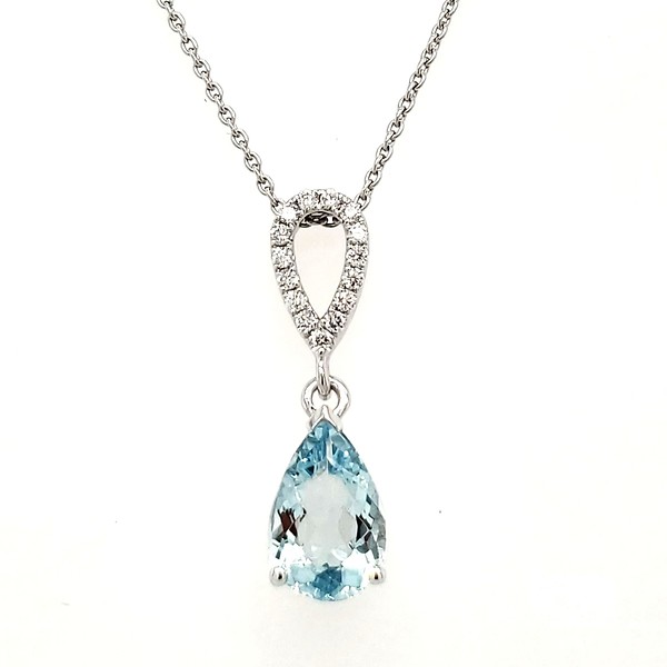 Aquamarine and Diamond Pendant