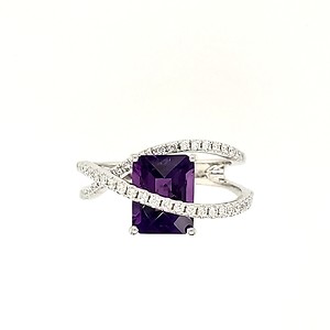 Amethyst and Diamond Ring