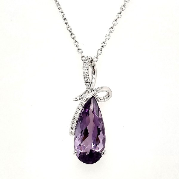 Amethyst and Diamond Pendant