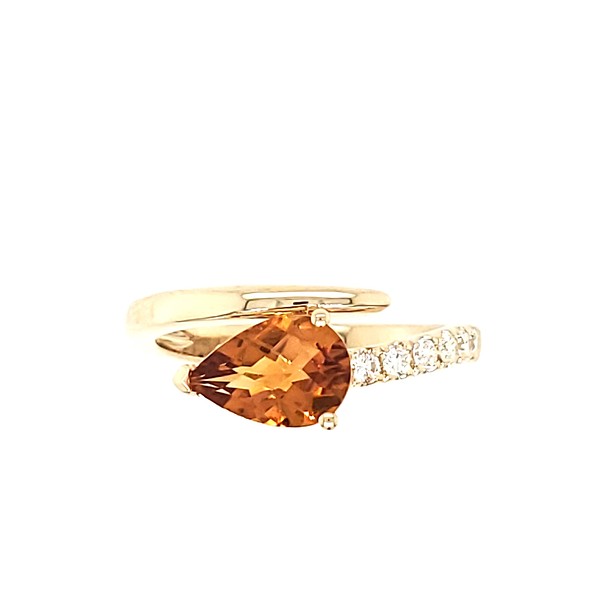 Citrine and Diamond ring