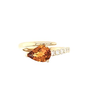 Citrine and Diamond ring