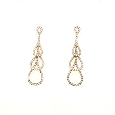 Tiered Diamond Dangle Earrings