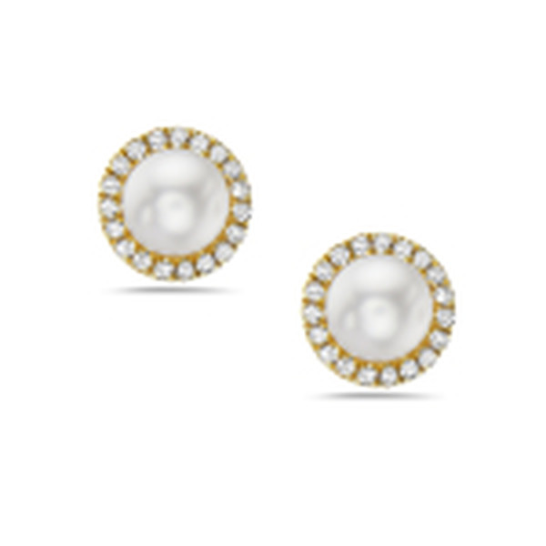 Pearl and Diamond Earrings