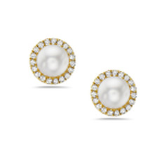 Pearl and Diamond Earrings