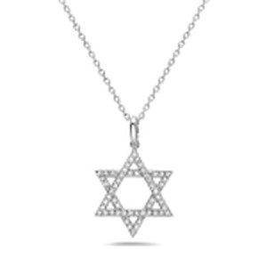 Diamond Star of David Pendant