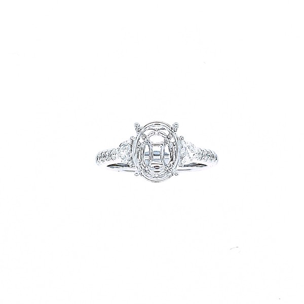 Three Stone Diamond Semi-mounting