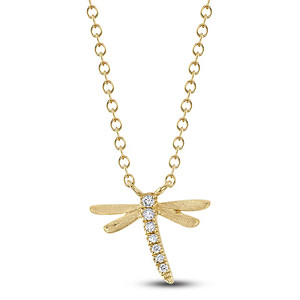 Diamond Dragonfly Necklace