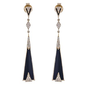 Onyx and Diamond Dangle Earring 