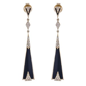 Onyx and Diamond Dangle Earring 