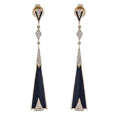 Onyx and Diamond Dangle Earring 