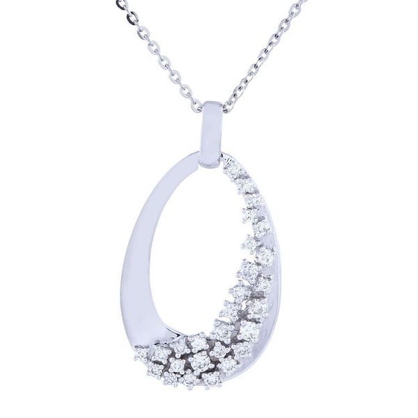 Open Oval Diaond Necklace