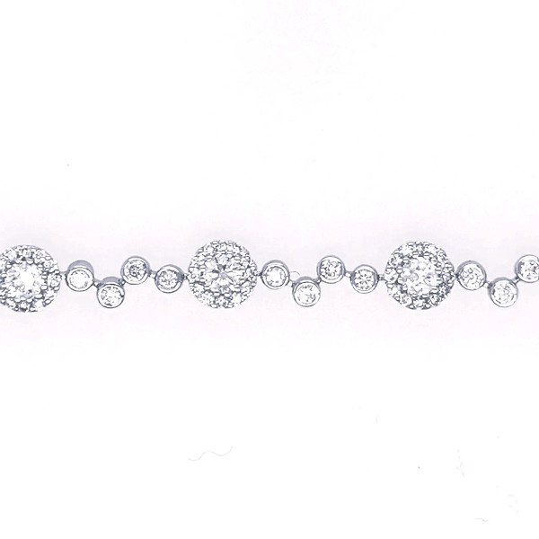 Diamond Bezel and Cluster Bracelet