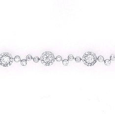 Diamond Bezel and Cluster Bracelet