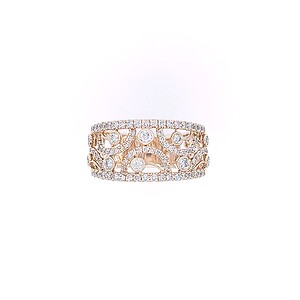 Bezel and Prong Set Diamond Band