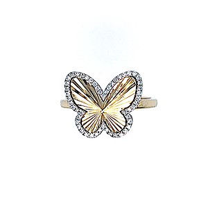 Diamond Butterfly Ring