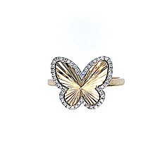 Diamond Butterfly Ring
