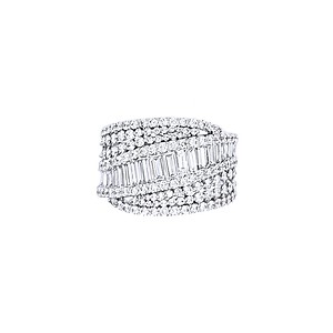 Baguette and Round Diamond Band