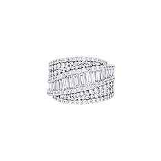 Baguette and Round Diamond Band