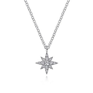 Gaby Starburst Pave' Diamond Necklace