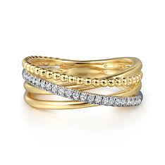 Bujukan Diamond Criss Cross Ring